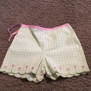 Vintage Gymboree Leapin Lilly Pad lime shorts Sz 5